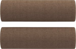 vidaXL 3-osobowa sofa z poduszkami, brązowa, 180 cm, tkanina 5