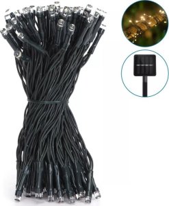 Tech-Led Sznur lampek solarnych 100 led 10m łańcuch do oplatania pni roślin ciepłe Biała ciepła (ok 3000k) 8