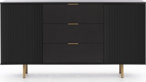 Ravio Czarna komoda Nubia K2D3SZ z trzema szufladami 2