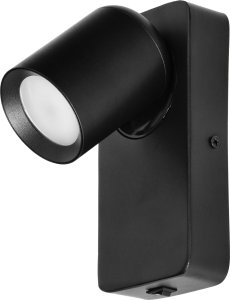 Lampa sufitowa Orno MALTA SP 1, oprawa ścienno-sufitowa, GU10 max. 12W, IP20, czarna, prostokątna podstawa 1