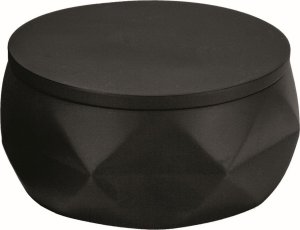 Kleine Wolke Kleine Wolke Crackle Jar Pojemnik łazienkowy czarny mat, kompozyt  10,5 cm x 6 cm 1