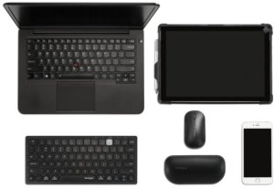 Klawiatura Kensington Kensington Multi-Device Dual Wireless Compact Keyboard - Tastatur - kabellos - 2.4 GHz, Bluetooth 3.0, Bluetooth 5.0 - Englisch - Schwarz 5