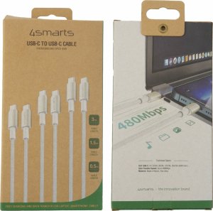 Kabel USB 4smarts USB-C - USB-C 3 m Srebrny (540621) 2