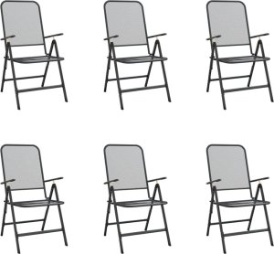 vidaXL 7-cz. zestaw mebli ogrodowych, antracytowy, metalowa siatka 3