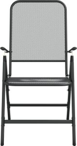 vidaXL 7-cz. zestaw mebli ogrodowych, antracytowy, metalowa siatka 5