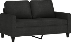 vidaXL 3-częściowy komplet wypoczynkowy z poduszkami, czarna, tkanina 4