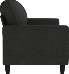 vidaXL Sofa 3-osobowa, czarna, 180 cm, tapicerowana tkaniną 4