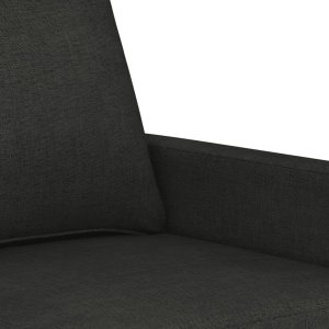 vidaXL Sofa 3-osobowa, czarna, 180 cm, tapicerowana tkaniną 6