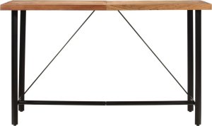 vidaXL Stolik barowy, 180x70x107 cm, lite drewno akacjowe i żelazo 2