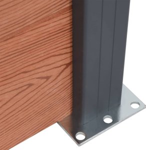 vidaXL Zestaw paneli ogrodzeniowych, brązowy, 180x186 cm, WPC 6