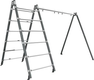UnderFit Stelaż do huśtawki ogrodowej UNDERFIT podwójny z drabinką 3