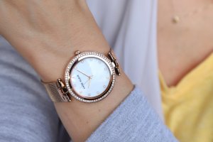 Zegarek Anne Klein Zegarek damski Anne Klein AK-2972MPRG różowe złoto 4