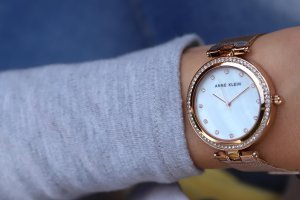 Zegarek Anne Klein Zegarek damski Anne Klein AK-2972MPRG różowe złoto 5