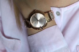 Zegarek Esprit Zegarek damski Esprit ES107692004 różowe złoto 4