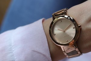 Zegarek Esprit Zegarek damski Esprit ES107692004 różowe złoto 5