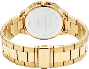 Zegarek Strand Zegarek męski Strand S744GDGESG złoty 5