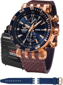 Zegarek Vostok Europe Zegarek męski Vostok Europe VK61-575B590 brązowy 1