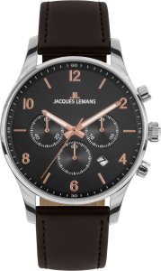 Zegarek Jacques Lemans Zegarek męski Jacques Lemans 1-2126F brązowy 1