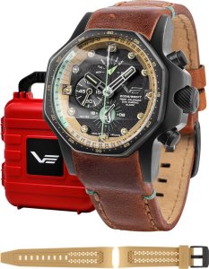 Zegarek Vostok Europe Zegarek męski Vostok Europe YM86-640C697 brązowy 1