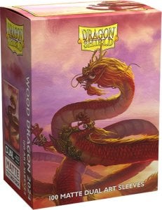 Dragon Shield Koszulki PREMIUM na karty talię Pokemon MtG Magic Dual Matte ILUSTROWANE Dragon Shield Wood Dragon Sleeves protektory (100 sztuk) 1