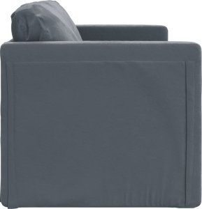 vidaXL Sofa podłogowa 2-w-1, ciemnoszara, 122x204x55 cm, aksamit 6