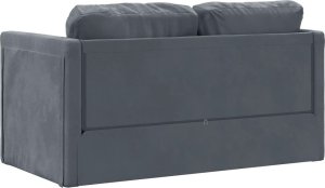 vidaXL Sofa podłogowa 2-w-1, ciemnoszara, 122x204x55 cm, aksamit 7