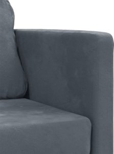 vidaXL Sofa podłogowa 2-w-1, ciemnoszara, 122x204x55 cm, aksamit 8