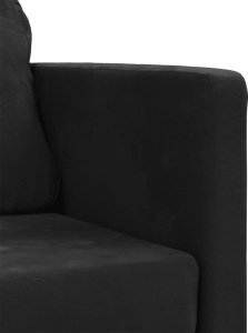 vidaXL Sofa podłogowa 2-w-1, czarna, 122x204x55 cm, aksamit 8