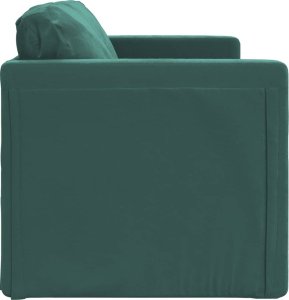 vidaXL Sofa podłogowa 2-w-1, ciemnozielona, 122x204x55 cm, aksamit 6