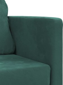 vidaXL Sofa podłogowa 2-w-1, ciemnozielona, 122x204x55 cm, aksamit 8