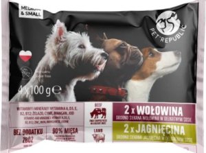 Pet Republic Pet Republic Karma Dla Psa Jagnięcina Wołowina 4x100g 1