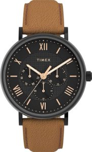 Zegarek Timex Zegarek męski Timex TW2V91600 brązowy 1