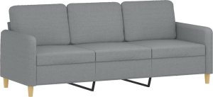 vidaXL 3-osobowa sofa z poduszkami, jasnoszara, 180 cm, tkanina 4