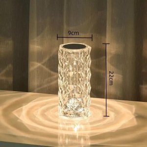 Lampa stołowa Tech-Led Kryształowa lampa róża LED kolorowa zmienia kolory pod wpływem dotyku Kryształowa lampa róża LED kolorowa zmienia kolory pod wpływem dotyku 5