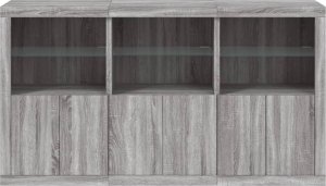 vidaXL Szafka z oświetleniem LED, szary dąb sonoma, 181,5x37x100 cm 6