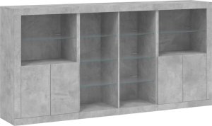 vidaXL Szafka z oświetleniem LED, szarość betonu, 202x37x100 cm 3