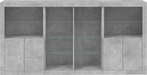 vidaXL Szafka z oświetleniem LED, szarość betonu, 202x37x100 cm 6