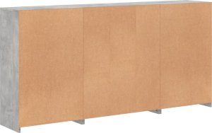 vidaXL Szafka z oświetleniem LED, szarość betonu, 202x37x100 cm 8