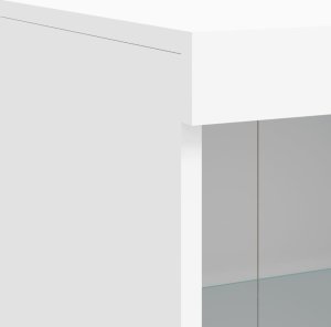 vidaXL Szafka z oświetleniem LED, biała, 202x37x100 cm 11