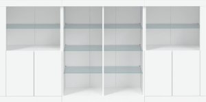 vidaXL Szafka z oświetleniem LED, biała, 202x37x100 cm 6