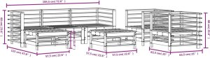 vidaXL 7-cz. zestaw mebli ogrodowych, impregnowane drewno sosnowe 8