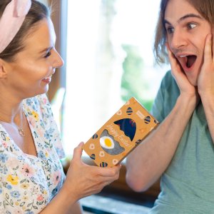 Soxo Męskie Skarpetki kolorowe SOXO jajko w pudełku 4045 3