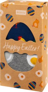 Soxo Męskie Skarpetki kolorowe SOXO jajko w pudełku 4045 8