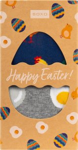 Soxo Męskie Skarpetki kolorowe SOXO jajko w pudełku 4045 9