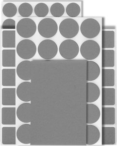 Topex Podkładki filcowe samoprzylepne, szare, 106 szt. 6