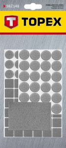 Topex Podkładki filcowe samoprzylepne, szare, 106 szt. 7