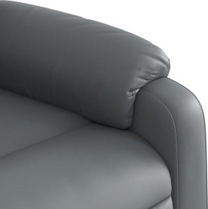 vidaXL Rozkładany fotel pionizujący z masażem, elektryczny, szary 12