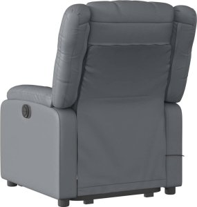 vidaXL Rozkładany fotel pionizujący z masażem, elektryczny, szary 5
