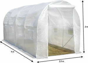 kontrast Tunel foliowy ogrodowy szklarnia 300 x 200 x 200 cm 6m2 biały 2