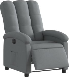 vidaXL Elektryczny fotel rozkładany, ciemnoszary, obity tkaniną 3